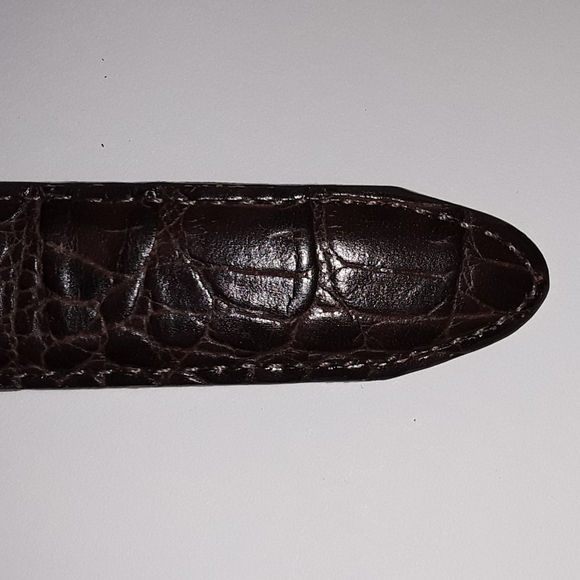 Brighton Vtg. Brown faux croc leather belt - EUC - Picture 7 of 15
